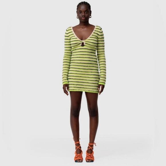 The Wolf Gang Australia Este Soft Fuzzy Knit Bodycon Mini Dress M $465 - Picture 2 of 10